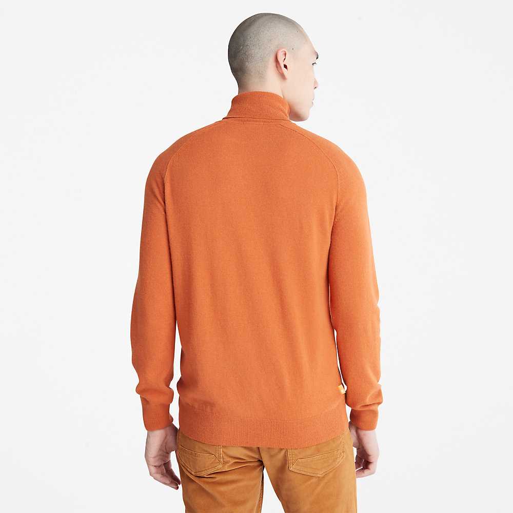 Orange Men's Timberland Cashmere-Blend Sweatshirt | Israel-9573641