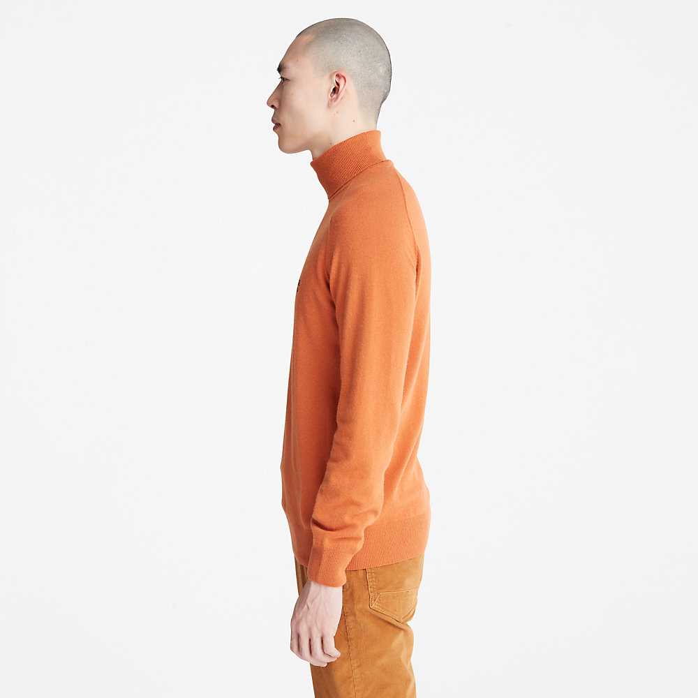 Orange Men's Timberland Cashmere-Blend Sweatshirt | Israel-9573641