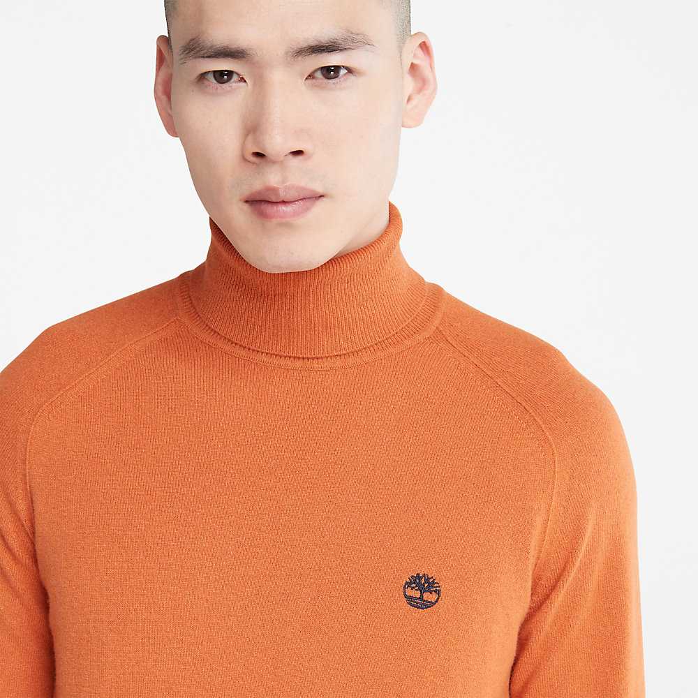 Orange Men's Timberland Cashmere-Blend Sweatshirt | Israel-9573641