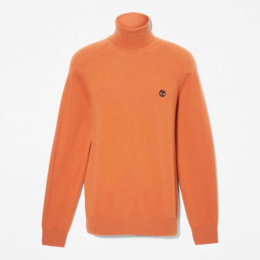 Orange Men's Timberland Cashmere-Blend Sweatshirt | Israel-9573641