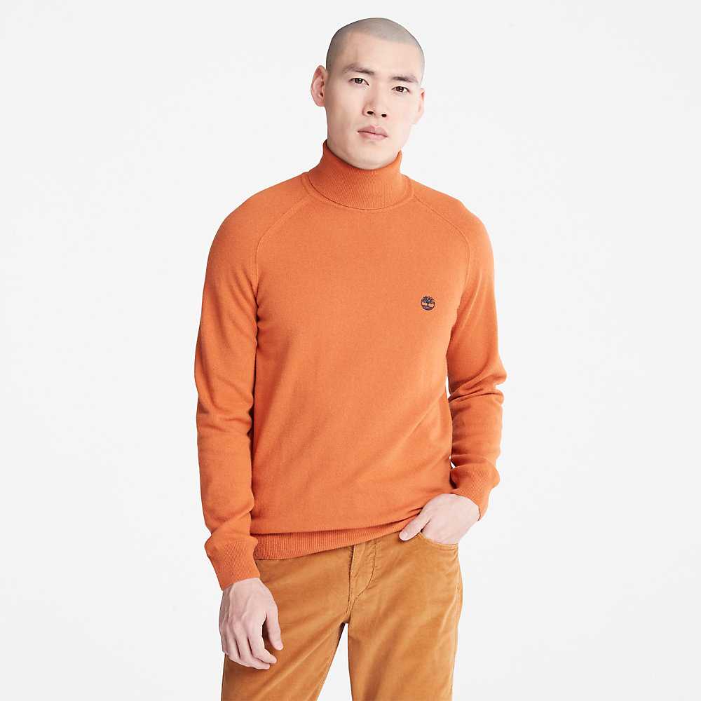 Orange Men\'s Timberland Cashmere-Blend Sweatshirt | Israel-9573641