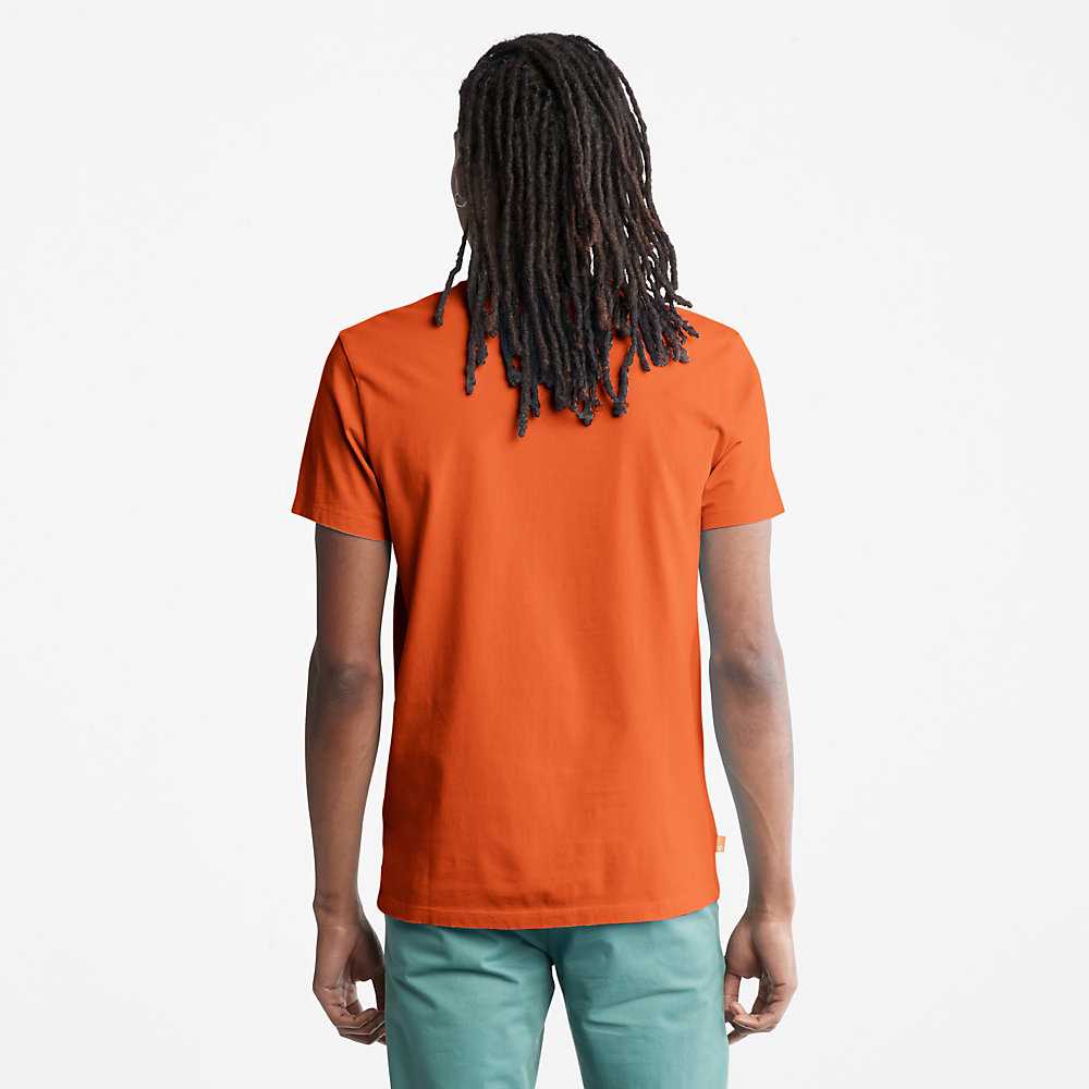 Orange Men's Timberland Dunstan River T Shirts | Israel-0541872