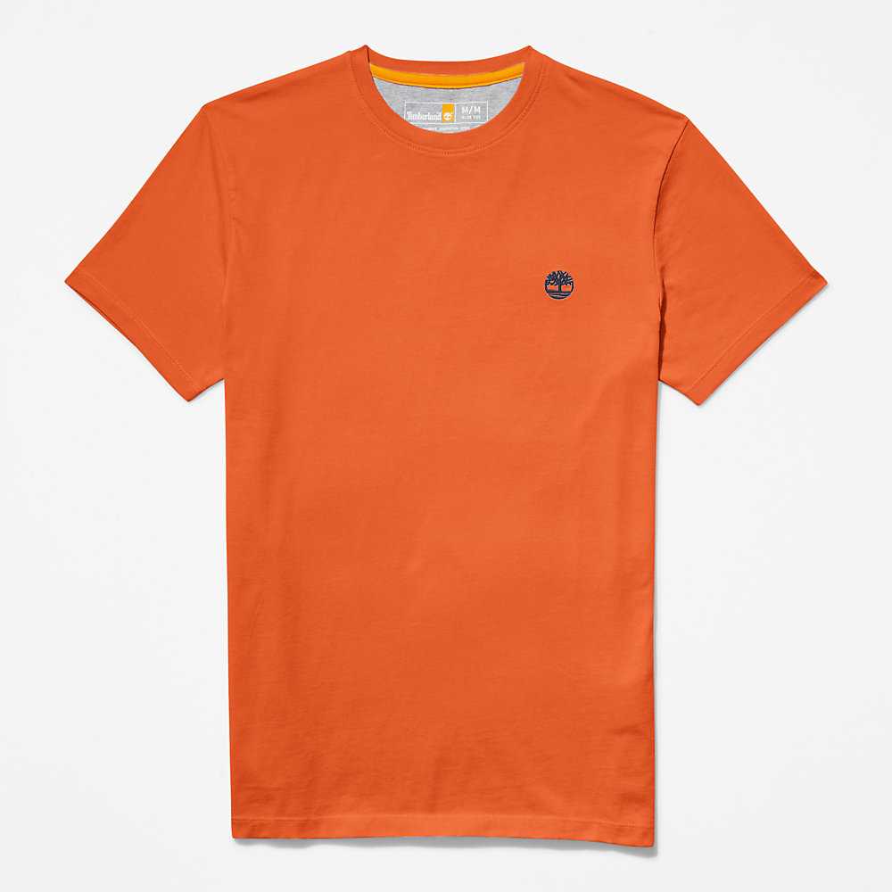 Orange Men's Timberland Dunstan River T Shirts | Israel-0541872