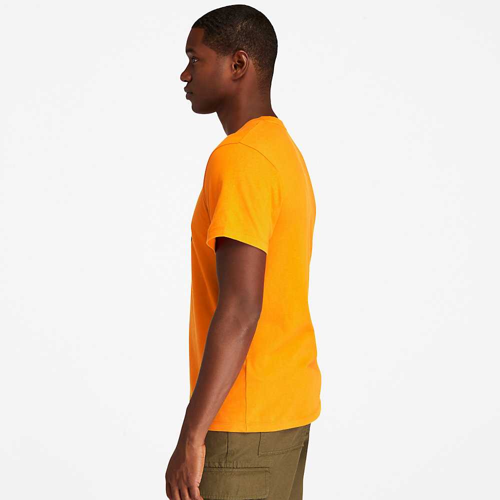 Orange Men's Timberland Kennebec River T Shirts | Israel-2431678