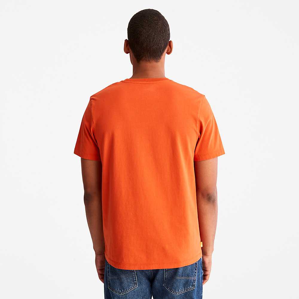 Orange Men's Timberland Kennebec River T Shirts | Israel-9015247