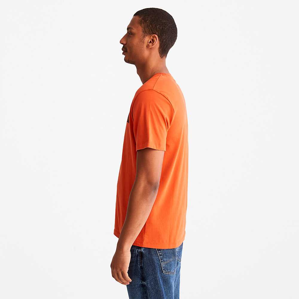 Orange Men's Timberland Kennebec River T Shirts | Israel-9015247