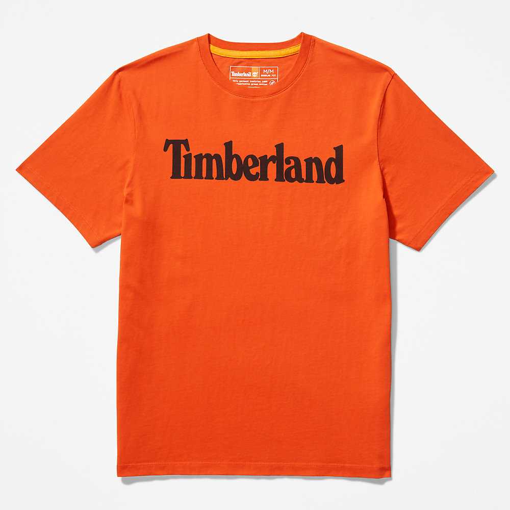 Orange Men's Timberland Kennebec River T Shirts | Israel-9015247