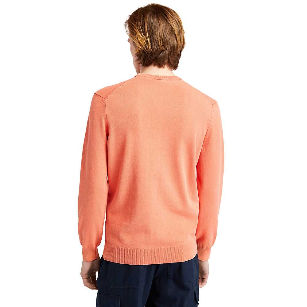 Orange Men's Timberland Lightweight Washed Sweatshirt | Israel-5389042