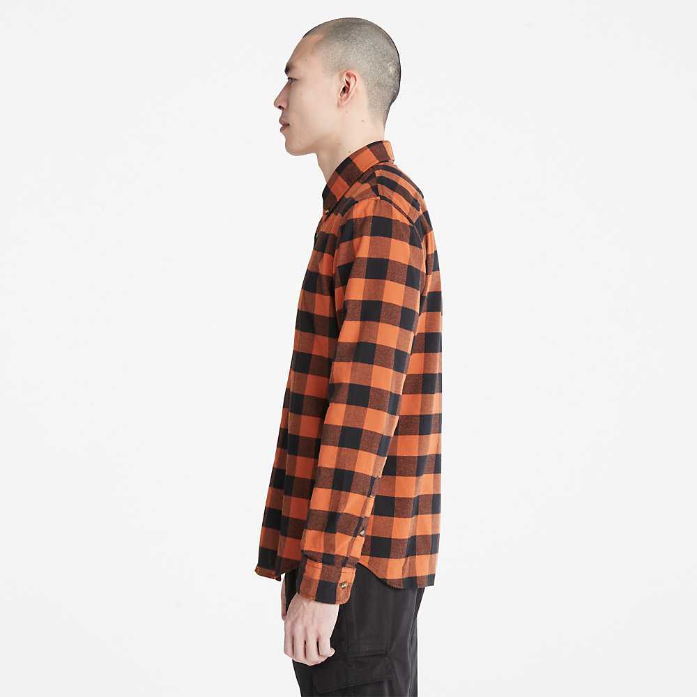 Orange Men's Timberland Mascoma River Check Shirt | Israel-2684079