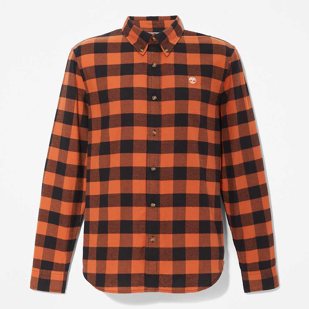 Orange Men's Timberland Mascoma River Check Shirt | Israel-2684079