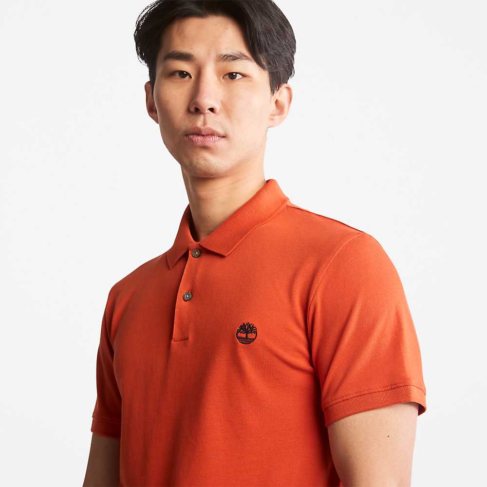 Orange Men's Timberland Merrymeeting River Polo Shirts | Israel-2104983