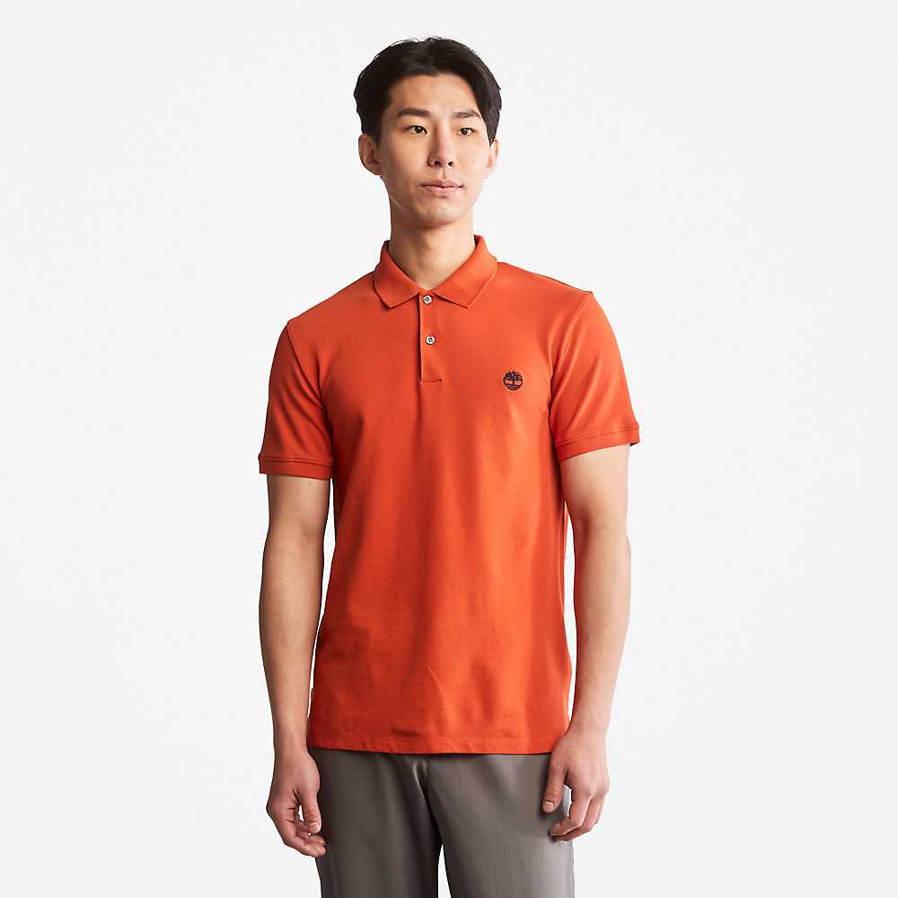 Orange Men\'s Timberland Merrymeeting River Polo Shirts | Israel-2104983