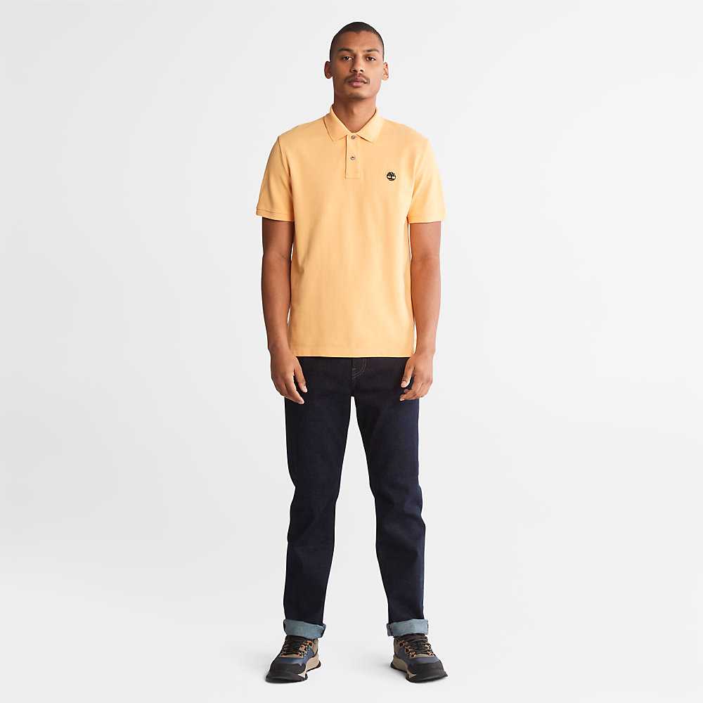 Orange Men's Timberland Millers River Polo Shirts | Israel-7835096