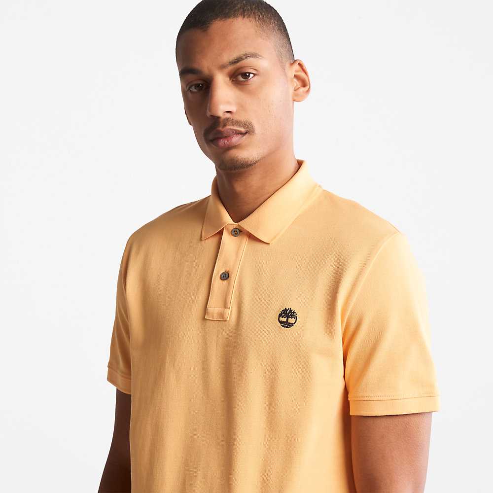 Orange Men's Timberland Millers River Polo Shirts | Israel-7835096