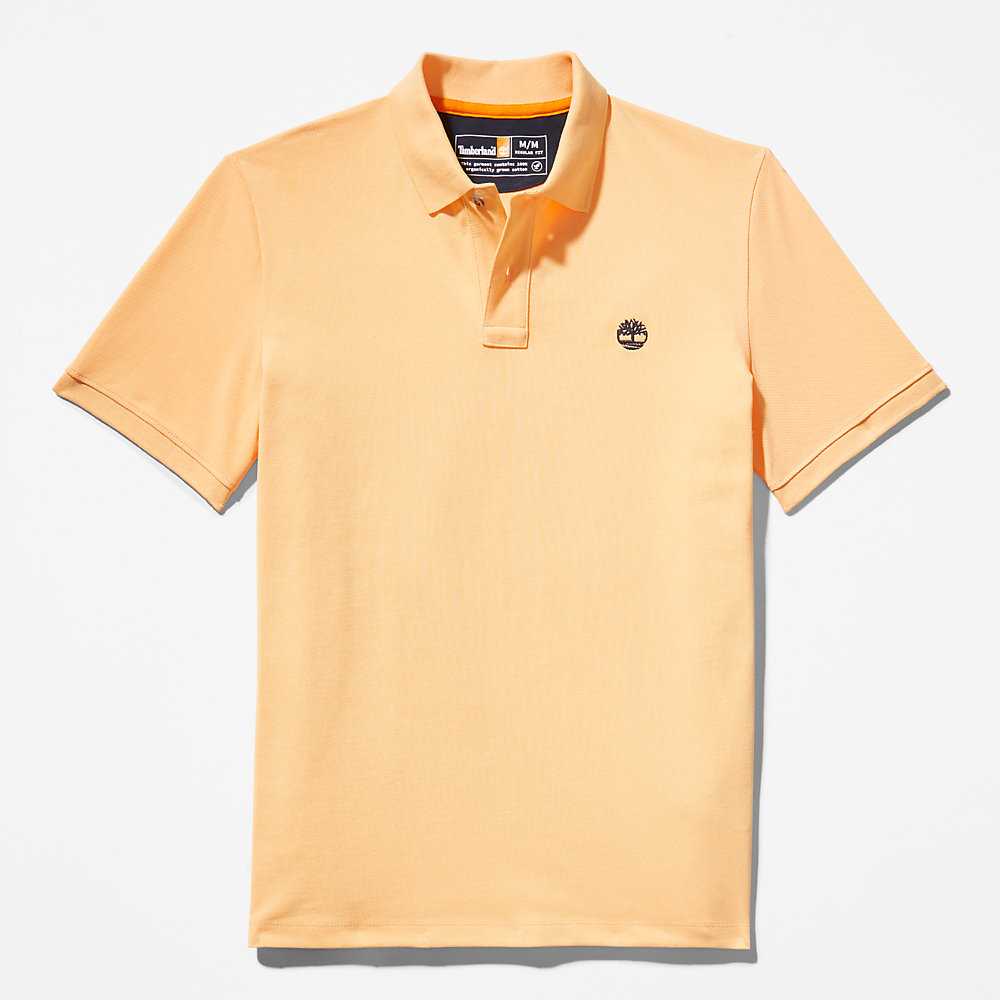 Orange Men's Timberland Millers River Polo Shirts | Israel-7835096