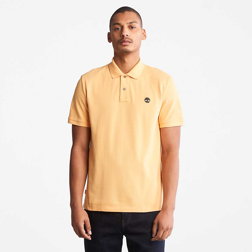 Orange Men\'s Timberland Millers River Polo Shirts | Israel-7835096