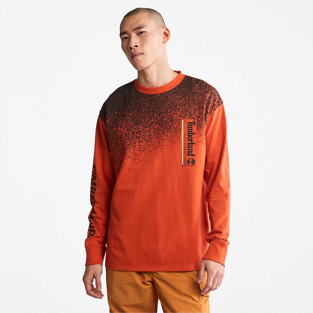 Orange Men's Timberland Outdoor Archive T Shirts | Israel-8904523