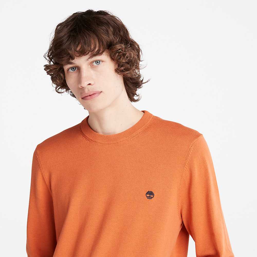 Orange Men's Timberland Williams River Sweatshirt | Israel-2634759