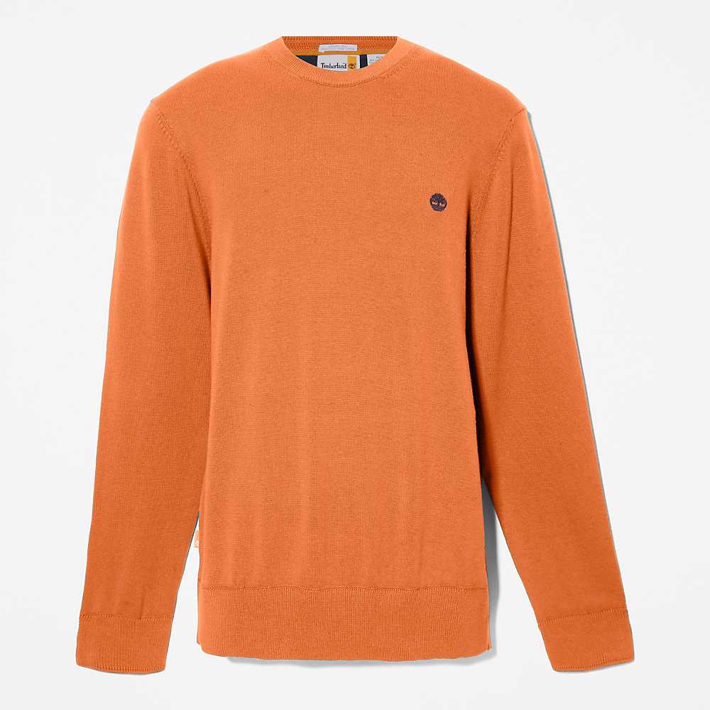 Orange Men's Timberland Williams River Sweatshirt | Israel-2634759