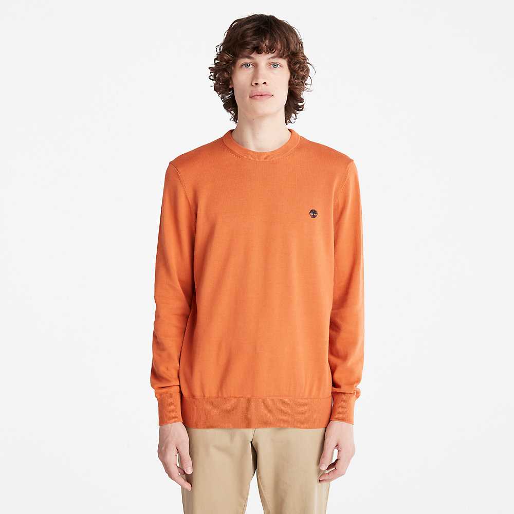 Orange Men\'s Timberland Williams River Sweatshirt | Israel-2634759