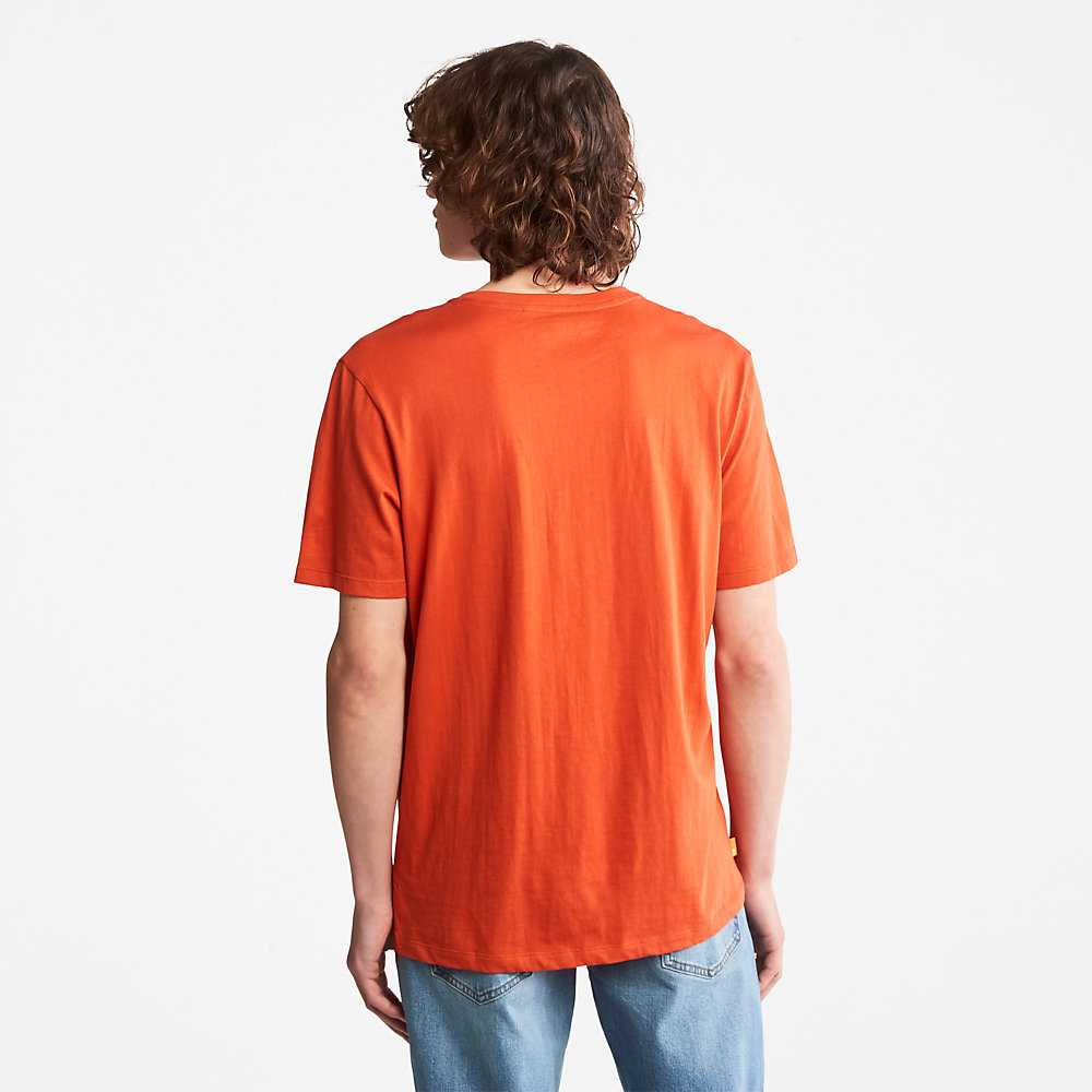 Orange Men's Timberland Wind Water Earth And Sky T Shirts | Israel-1387924