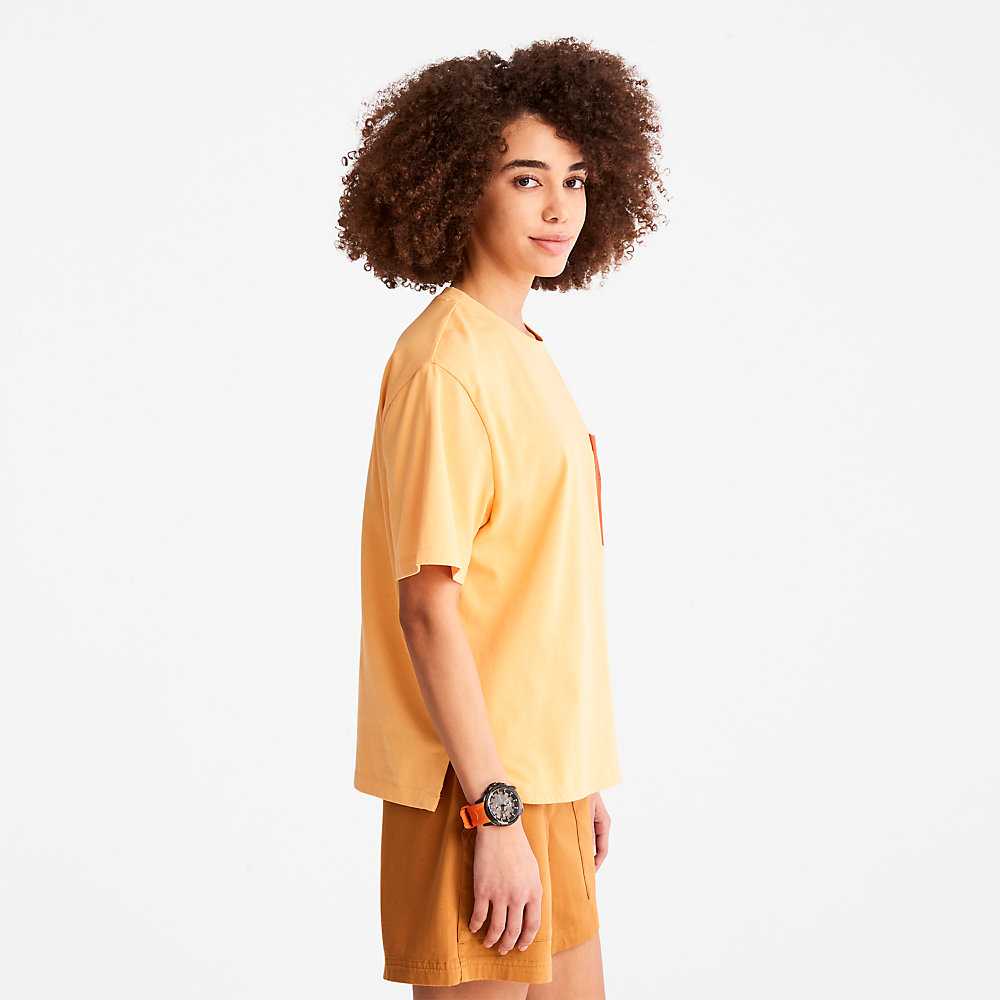 Orange Women's Timberland TimberCHILL™ T Shirts | Israel-6528349