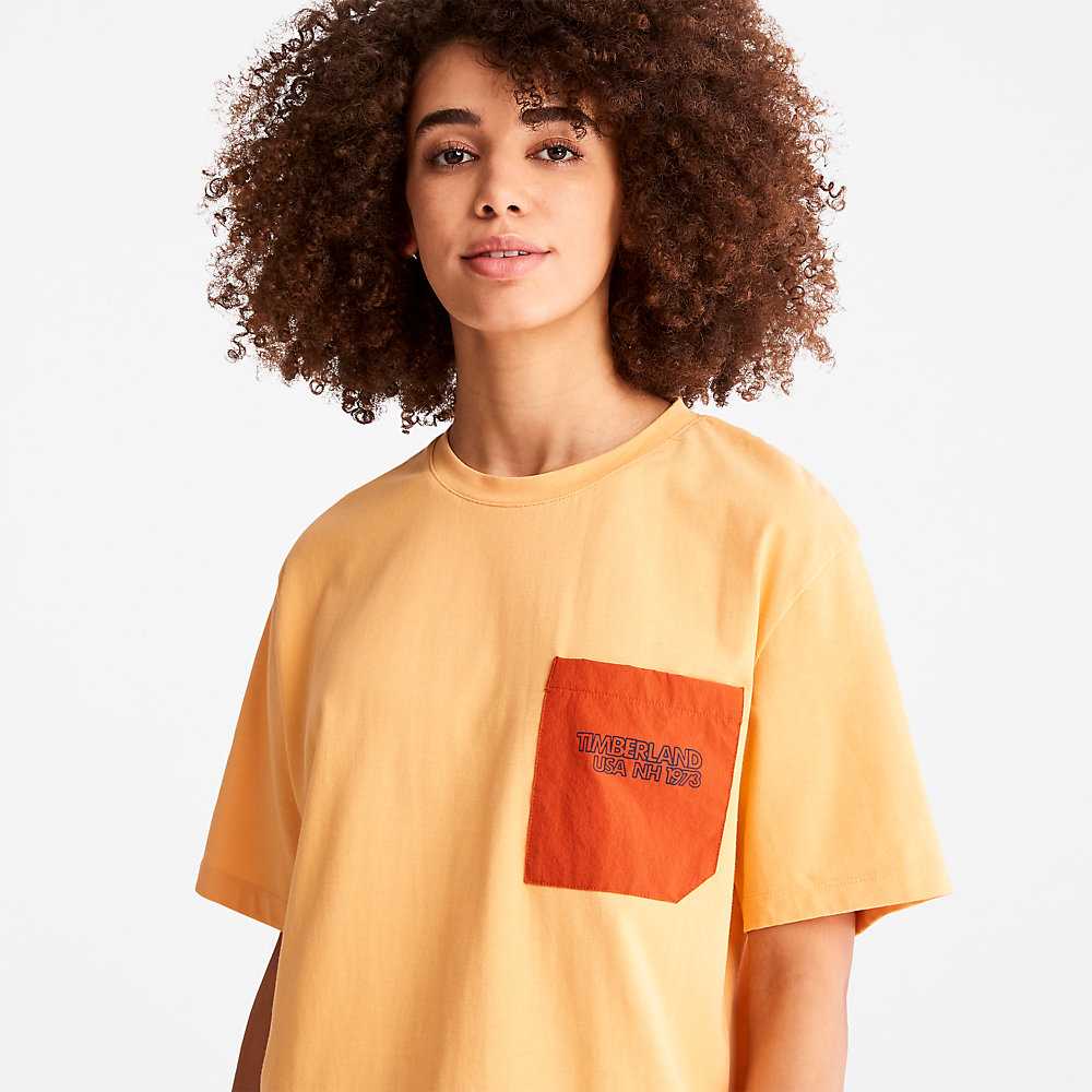 Orange Women's Timberland TimberCHILL™ T Shirts | Israel-6528349