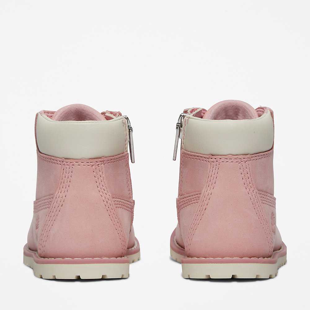 Pink Kids' Timberland Pokey Pine 6-Inch Waterproof Boots | Israel-4219645