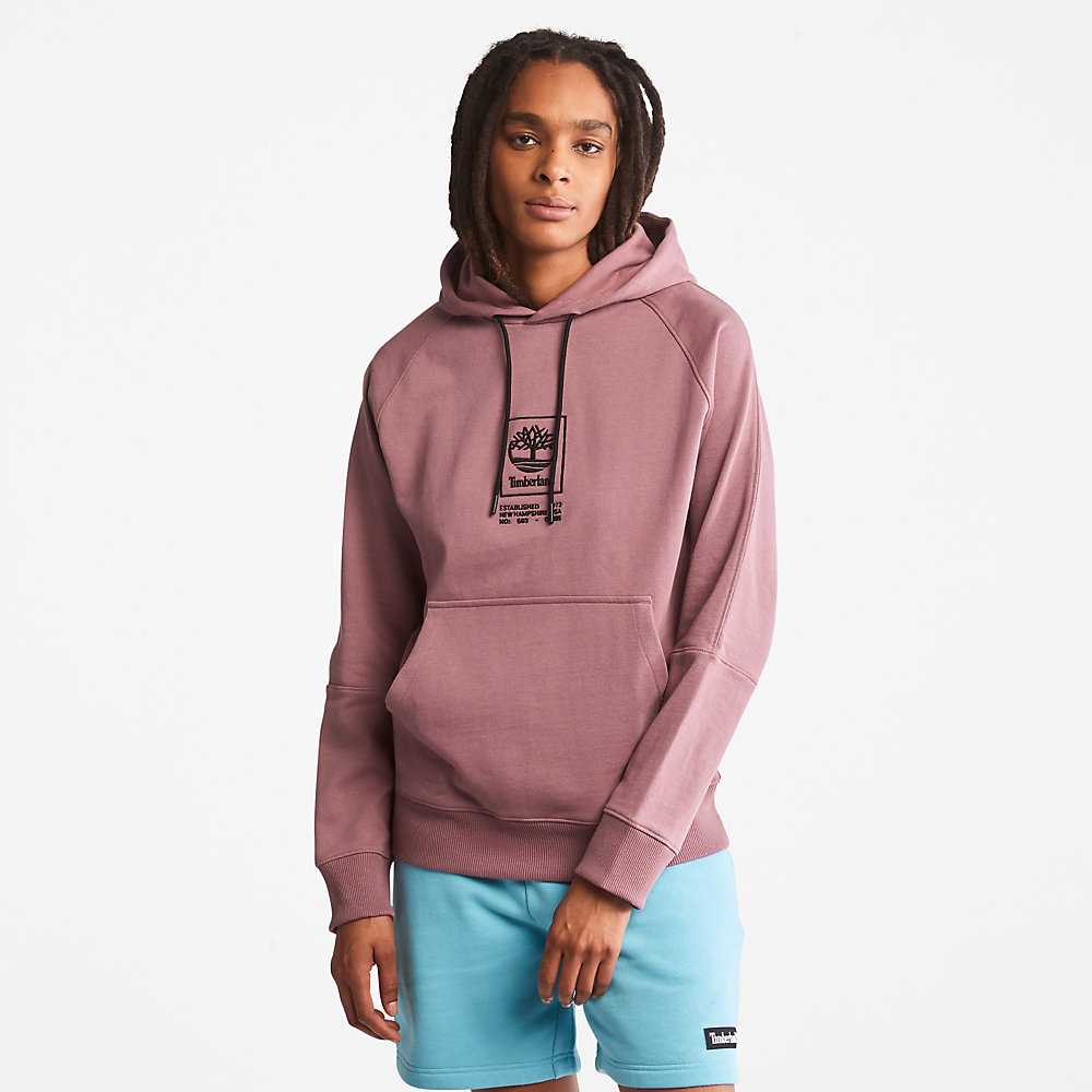 Pink Men's Timberland Heavyweight Hoodie | Israel-9704682