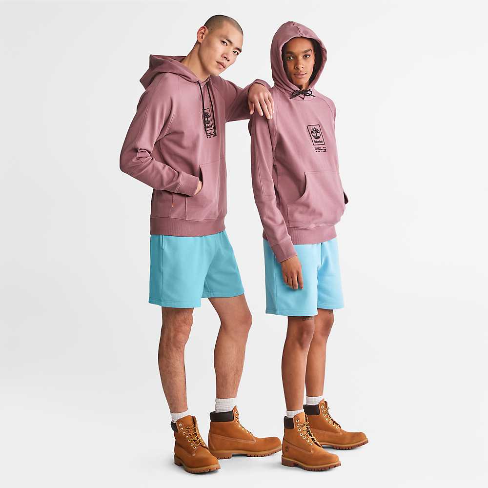 Pink Men's Timberland Heavyweight Hoodie | Israel-9704682