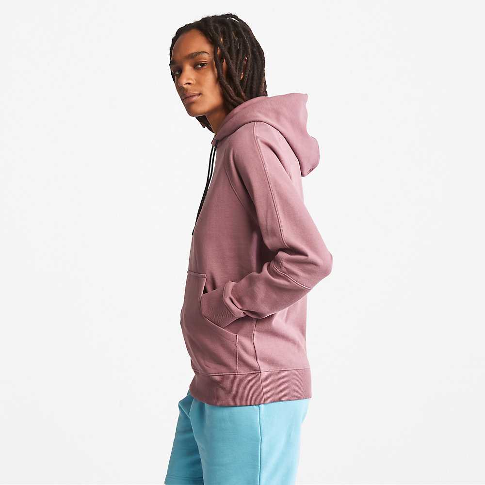 Pink Men's Timberland Heavyweight Hoodie | Israel-9704682