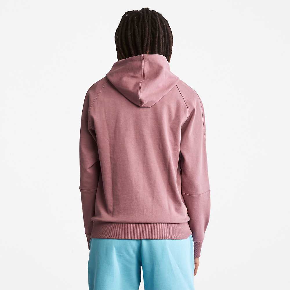 Pink Men's Timberland Heavyweight Hoodie | Israel-9704682