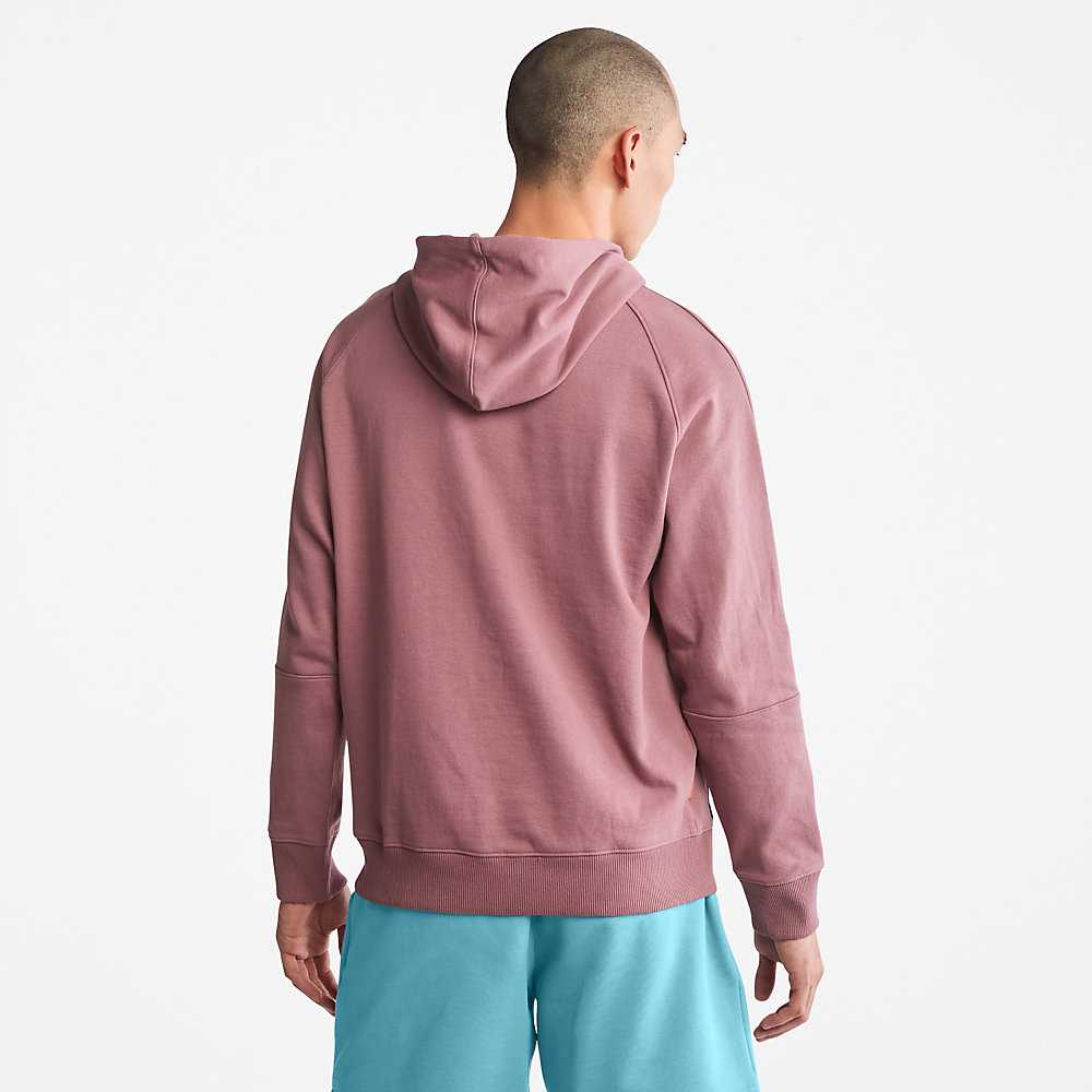 Pink Men's Timberland Heavyweight Hoodie | Israel-9704682