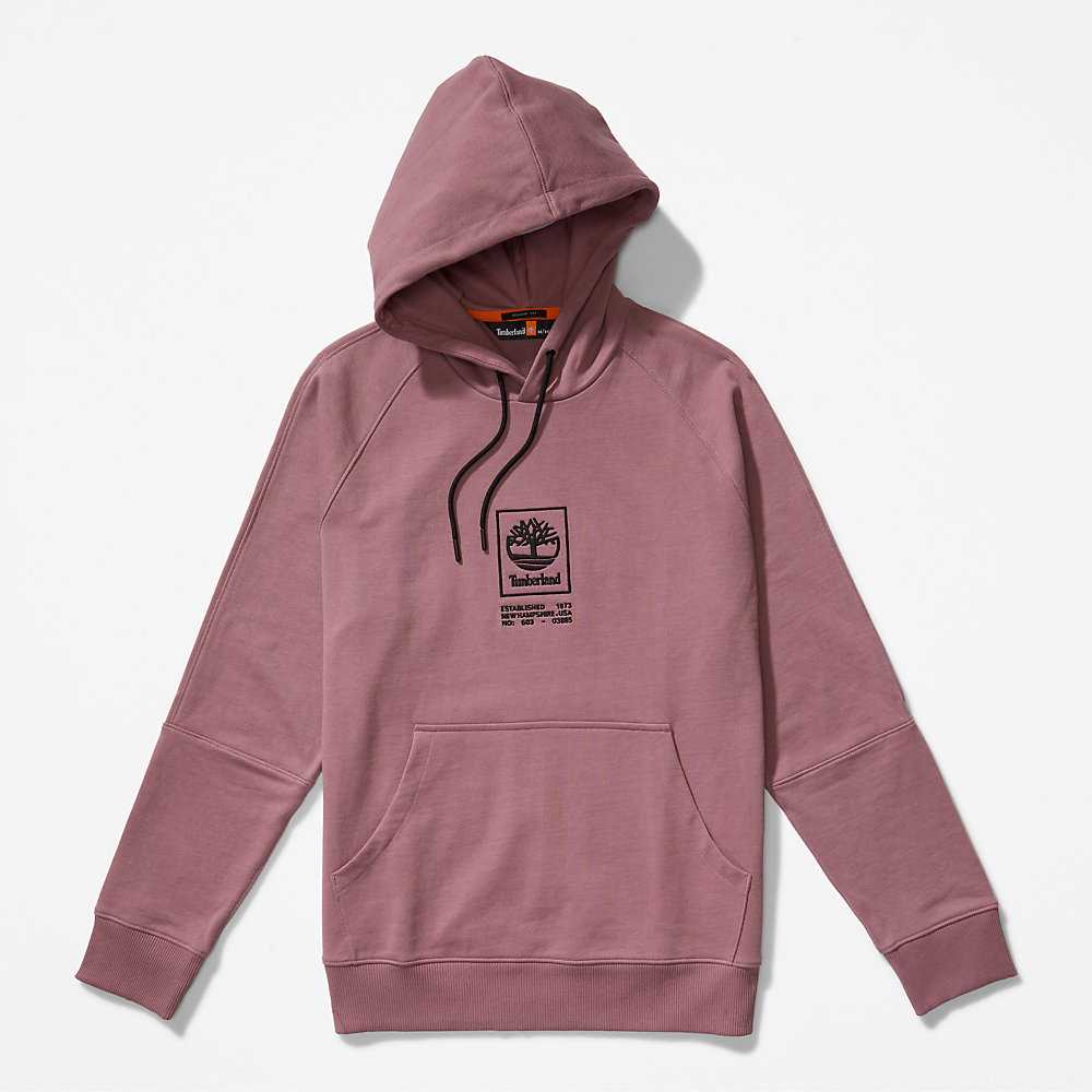 Pink Men's Timberland Heavyweight Hoodie | Israel-9704682