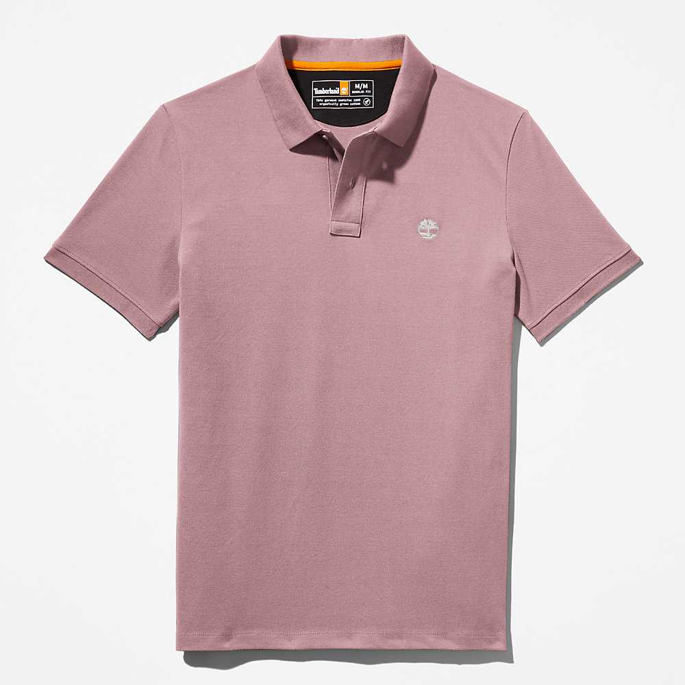 Pink Men's Timberland Millers River Polo Shirts | Israel-3976485