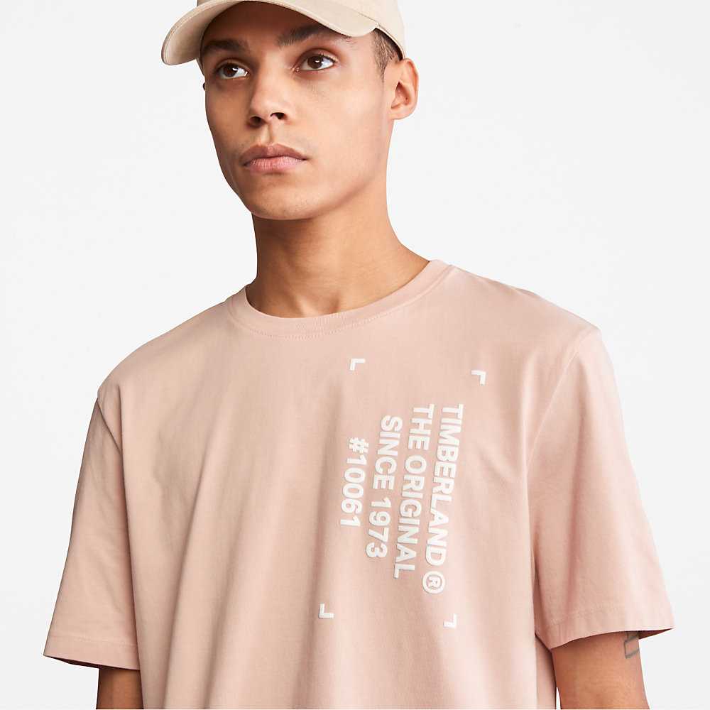 Pink Men's Timberland Progressive Utility T Shirts | Israel-0951862