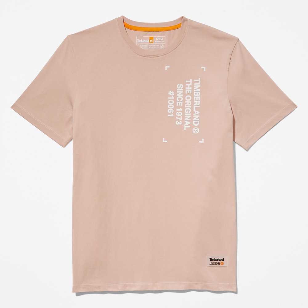 Pink Men's Timberland Progressive Utility T Shirts | Israel-0951862