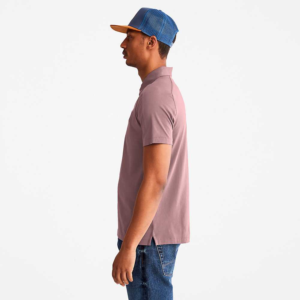 Pink Men's Timberland TimberFresh™ Supima® Polo Shirts | Israel-1059623