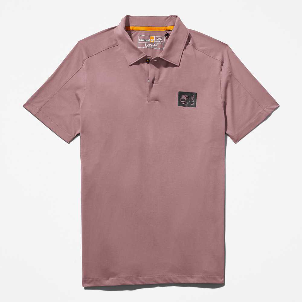 Pink Men's Timberland TimberFresh™ Supima® Polo Shirts | Israel-1059623