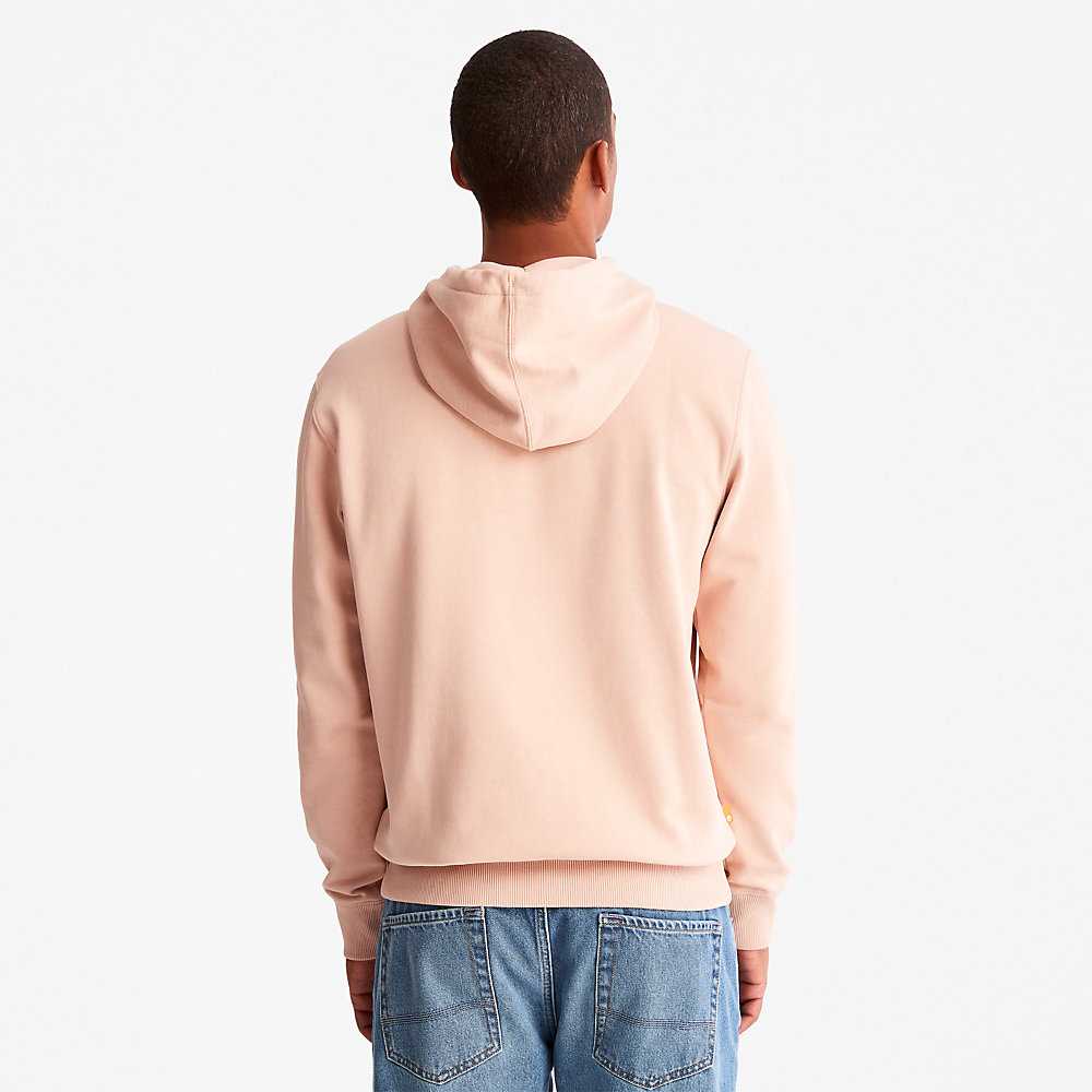 Pink Men's Timberland ree-Logo Hoodie | Israel-0813976