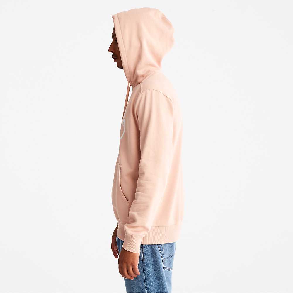 Pink Men's Timberland ree-Logo Hoodie | Israel-0813976