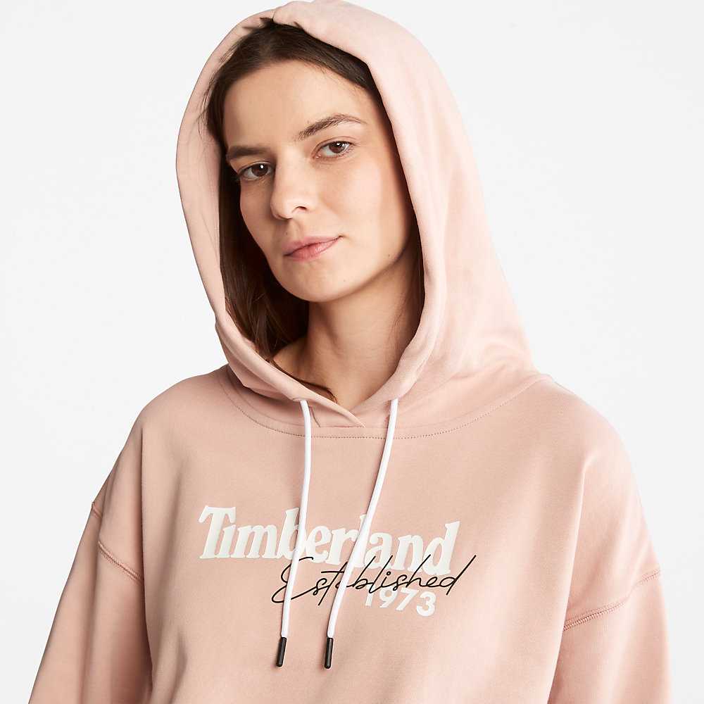 Pink Women's Timberland Established 1973 Hoodie | Israel-6427159