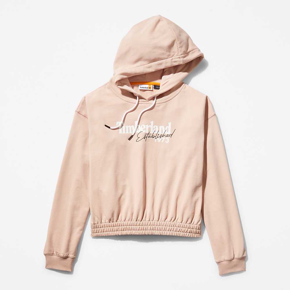 Pink Women's Timberland Established 1973 Hoodie | Israel-6427159