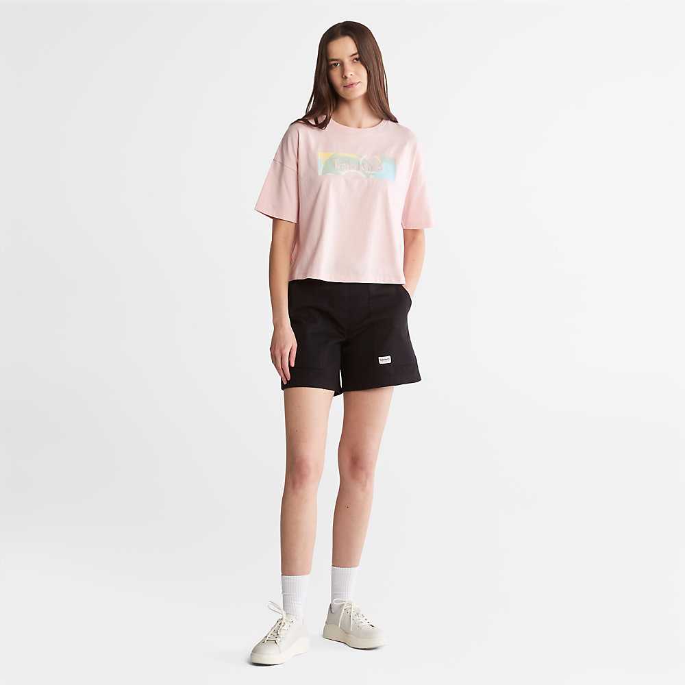 Pink Women's Timberland Pastel T Shirts | Israel-5641982