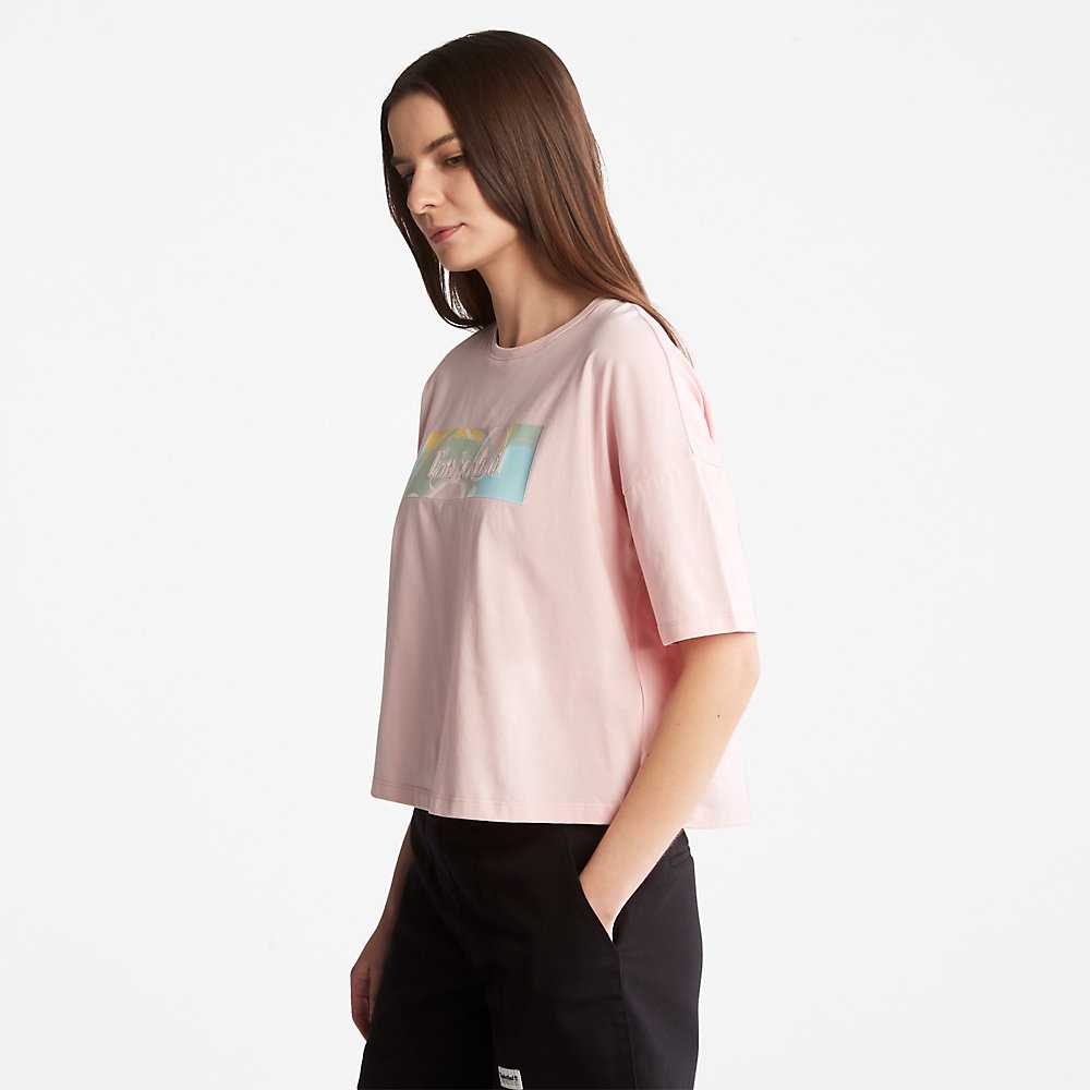 Pink Women's Timberland Pastel T Shirts | Israel-5641982