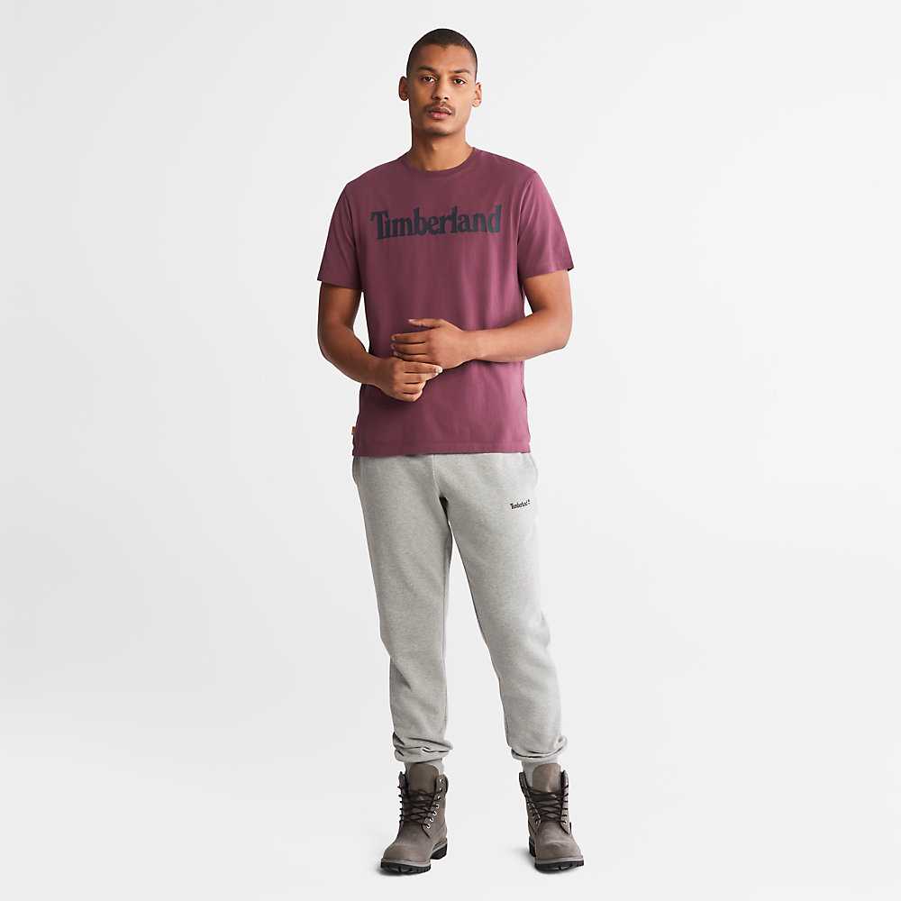 Purple Men's Timberland Kennebec River T Shirts | Israel-5498360