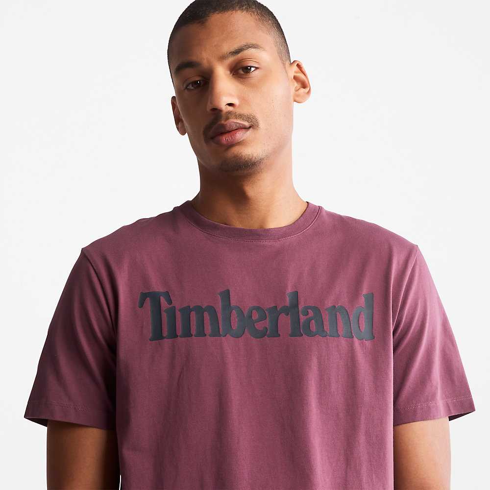 Purple Men's Timberland Kennebec River T Shirts | Israel-5498360