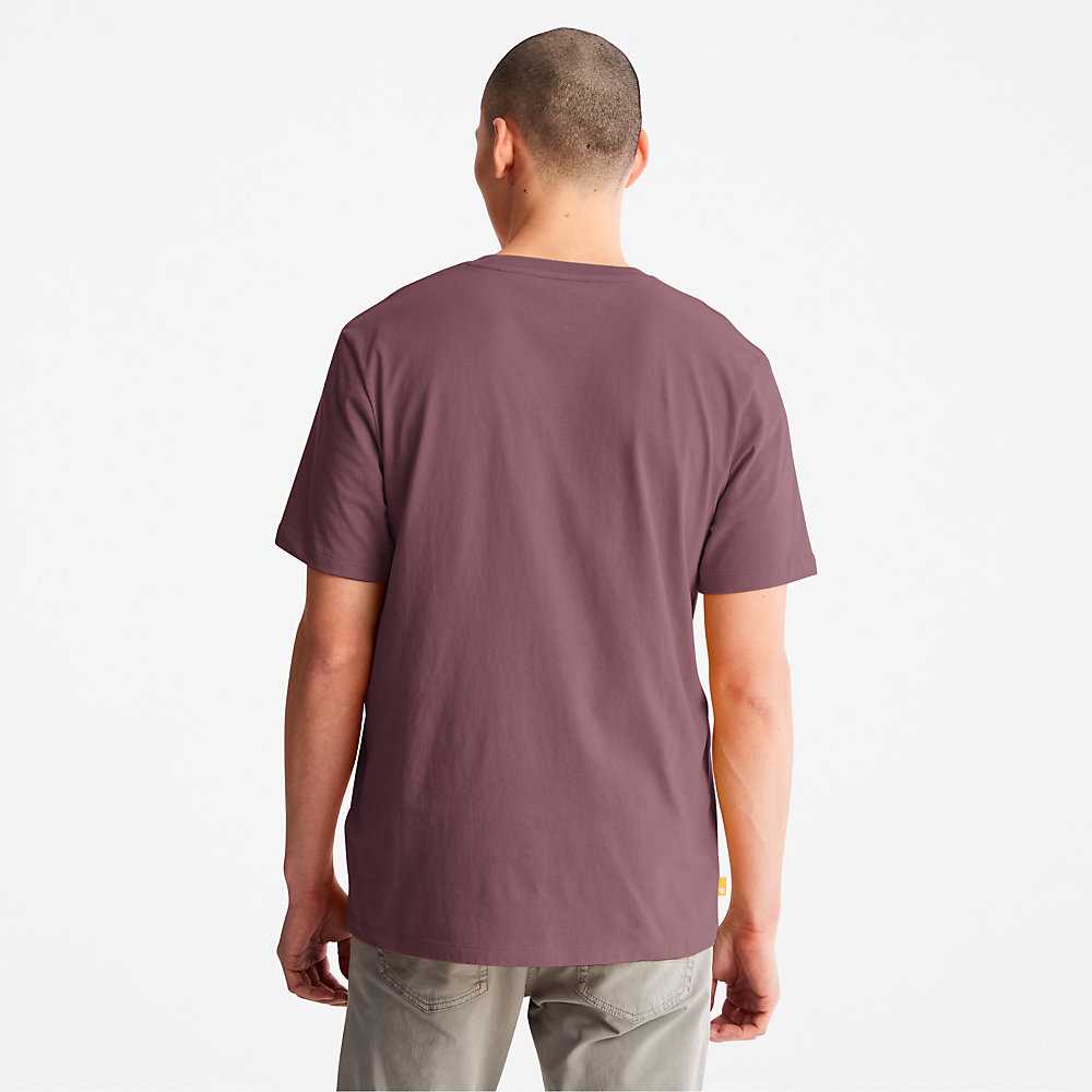 Purple Men's Timberland Kennebec River T Shirts | Israel-7980312