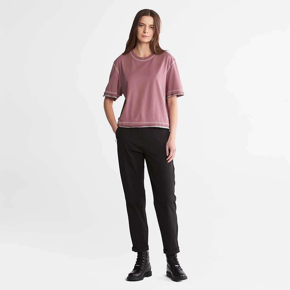 Purple Women's Timberland Anti-Odour Supima® T Shirts | Israel-8341590