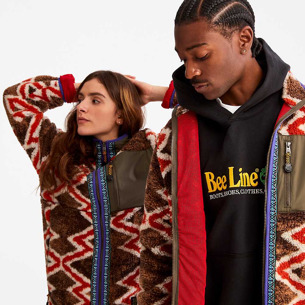 Red Men's Timberland Bee Line x Timberland® Fleece Jackets | Israel-0425379